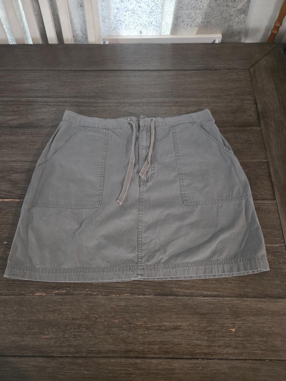 Vintage Faded Glory Y2K Cargo Utility Mini Skirt 100% Cotton Qatar Made Petite